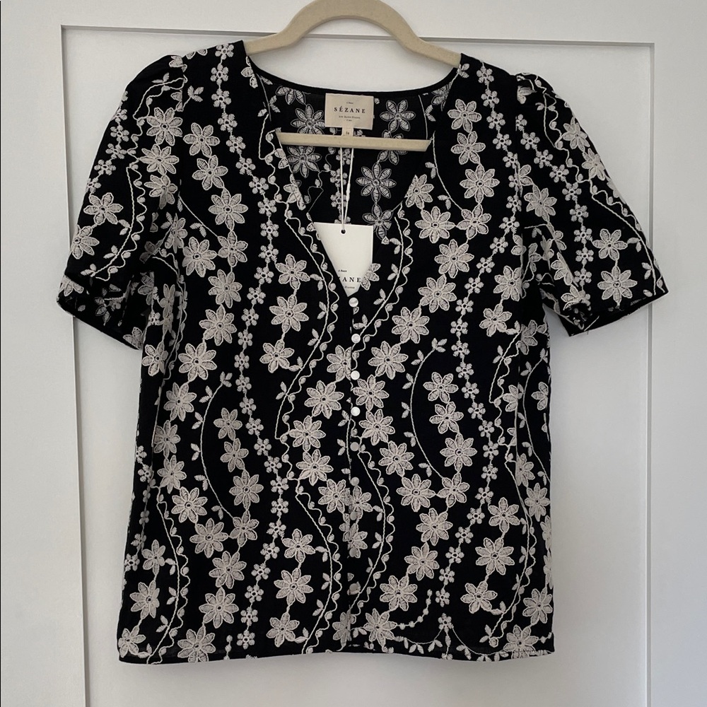 Sezane Floral Blouse (34)